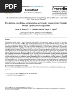 Production Scheduling Optimization in Foundry Using Hybrid Particle Swarm Optimization Algorithm