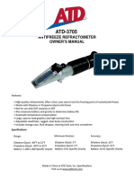 Antifreeze Refractometer Owner'S Manual: Features