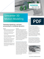 Simcenter 3D Motion Modeling: Geometry-Based Pre-And Post - Processing For Multibody Dynamics