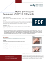Osteopathic Home Exercises For Caregivers of COVID-19 Patients