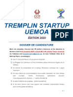 Dossier de Candidature - TREMPLINSTARTUPUEMOA2020 - VF Niger