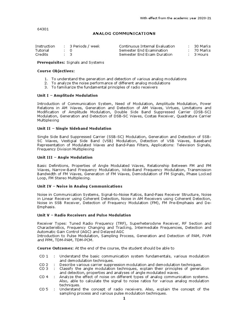 Part-4 ECE 3rd Year R18 Syllabus Updated | PDF | Antenna (Radio ...
