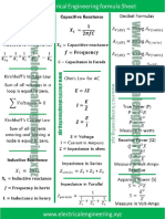 Basic Electrical Engineering Formula Sheet