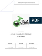 Change Management Procedure TOSB-SOP-07