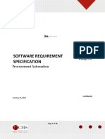 Software Requirement Specification: Budget & Procurement Automation