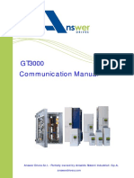 GT3000 Communication Manual: Answer Drives S.R.L. - Partially Owned by Ansaldo Sistemi Industriali - S.p.A