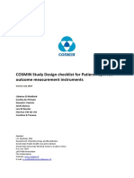 COSMIN Study Design checklist for evaluating measurement properties