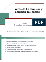 Técnicas de transmisión y recepción de señales - El canal de comunicaciones