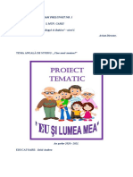 Proiect Tematiceu Si Lumea Mea