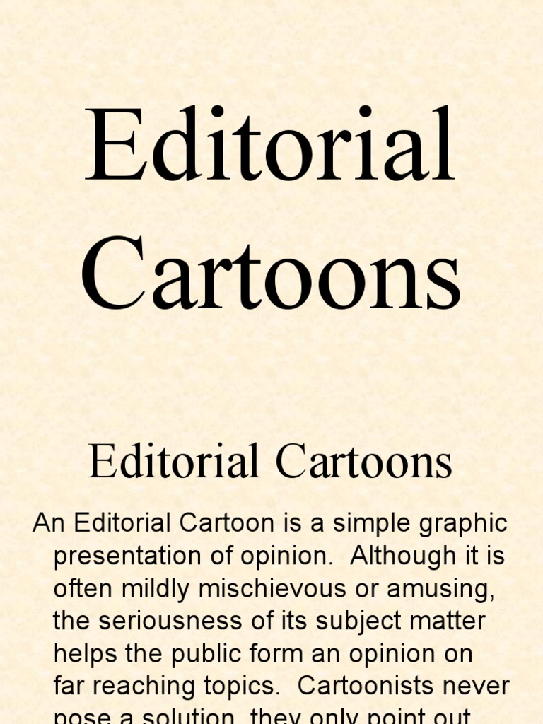 Editorial Cartoons - Lesson | PDF