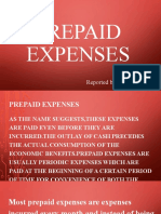 Prepaid Expenses: Reported By: Emelita Peras