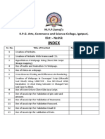 INDEX and certificate