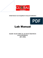 Lab Manual: Basic Electrical & Electronics Engineering (BT-1004)