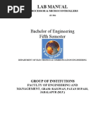 Bachelor of Engineering Fifth Semester: Lab Manual