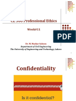 CE 306 Professional Ethics: Week#11