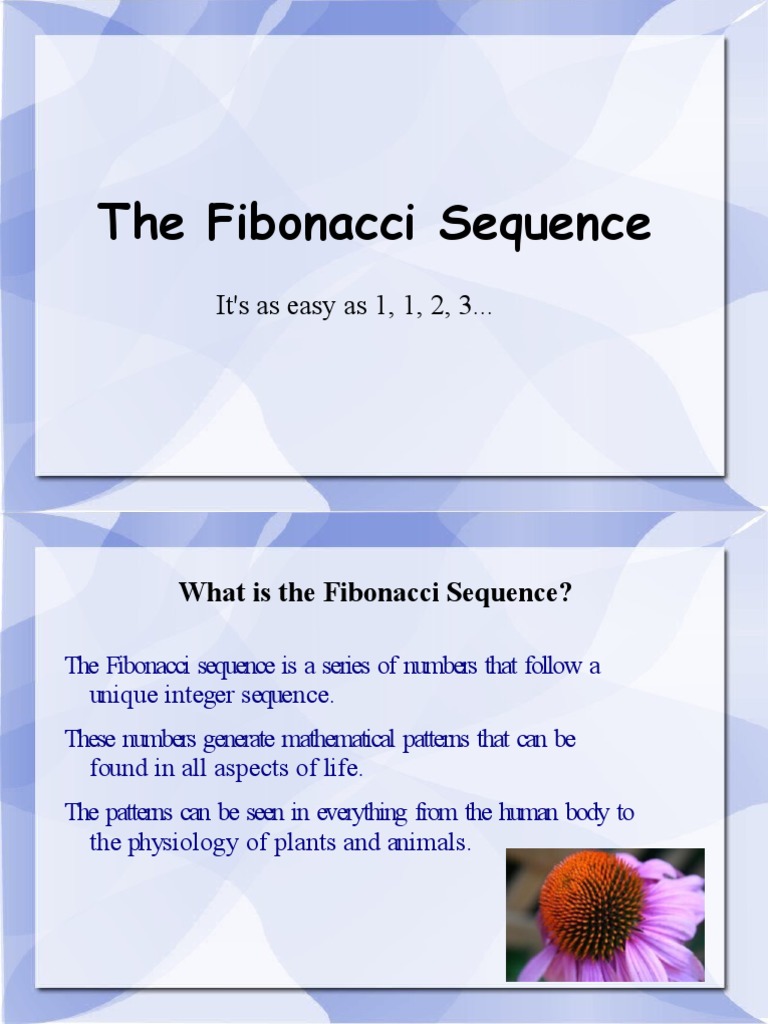 The Fibonacci Sequence: It's As Easy As 1, 1, 2, 3.. | PDF | Numbers ...