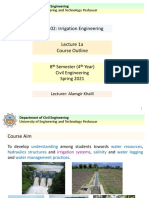 UET Peshawar CE-402 Irrigation Engineering Course Outline