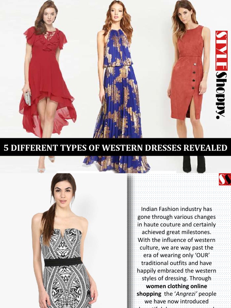 Types of Western Dresses for Women | PDF