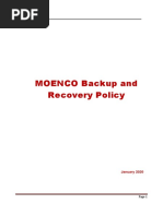 Backup and Recovery Policy