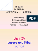 B.SC - Ii Paper-B (Optics and Lasers) : Submitted by Dr. Sarvpreet Kaur Assistant Professor PGGCG-11, Chandigarh