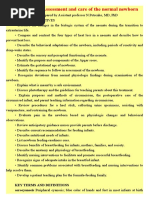 Newborn. Assessment and Care of The Normal Newborn