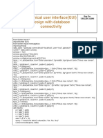 Graphical User Interface (GUI) Design With Database Connectivity