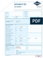 Questionnaire For: Gas Jet Vacuum Ejectors For Start-Up