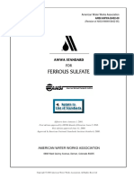 Ferrous Sulfate: Awwa Standard