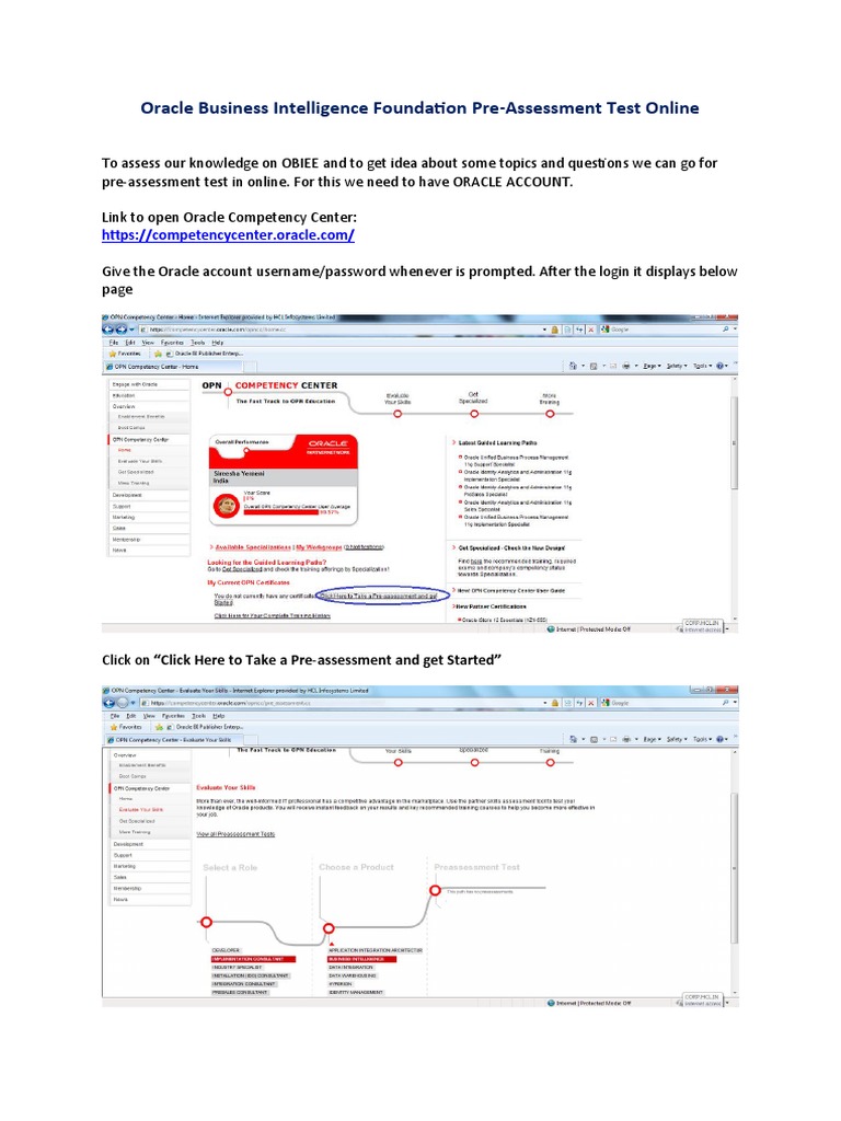 Oracle BI Foundation Pre-Assessment Test | PDF | Business
