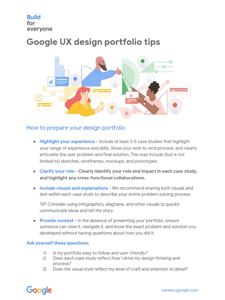 Ux Design Portfolio Tips 19 | PDF