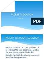 Facility Location: Mba Da