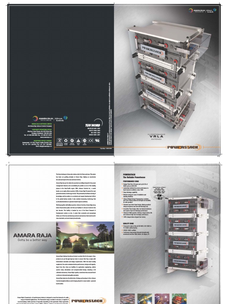 Amara Raja Powerstack Battery Overview | PDF | Telephony | Last Mile
