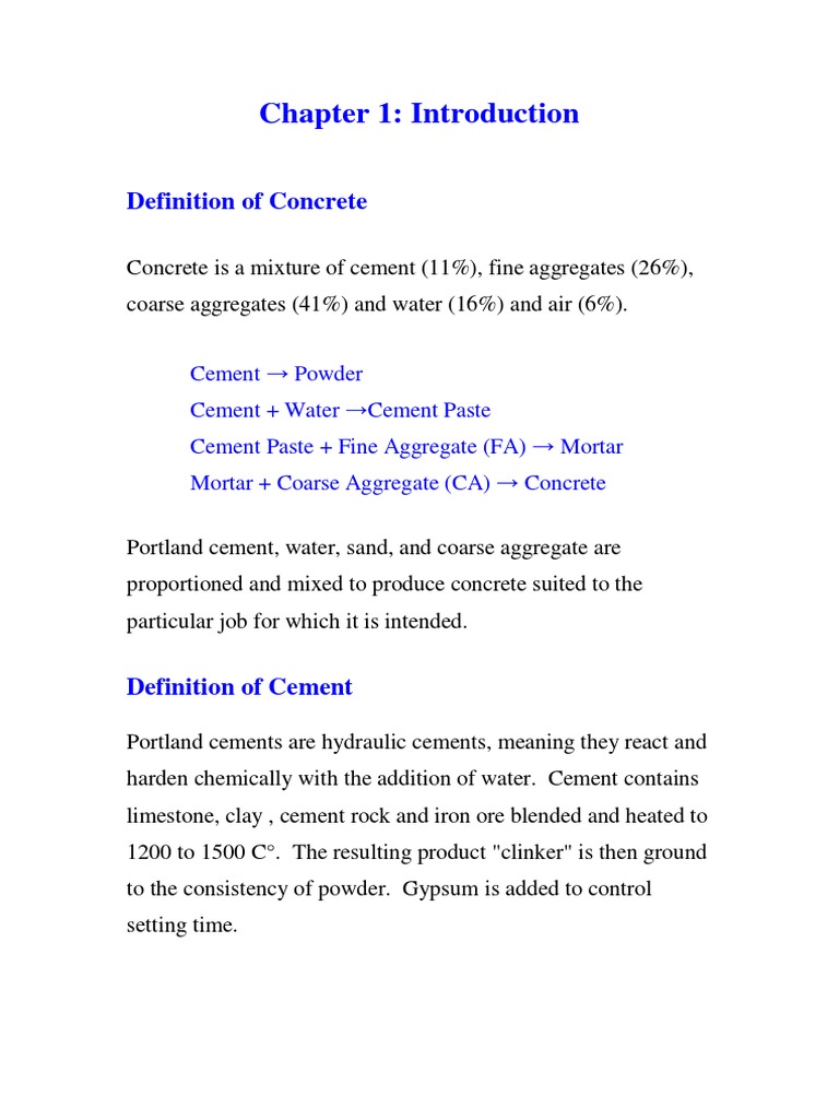 Concrete Technology Overview | PDF | Concrete | Cement