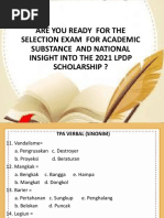 Are You Ready For The Selection Exam For Academic Substance and National Insight Into The 2021 LPDP Scholarship ?