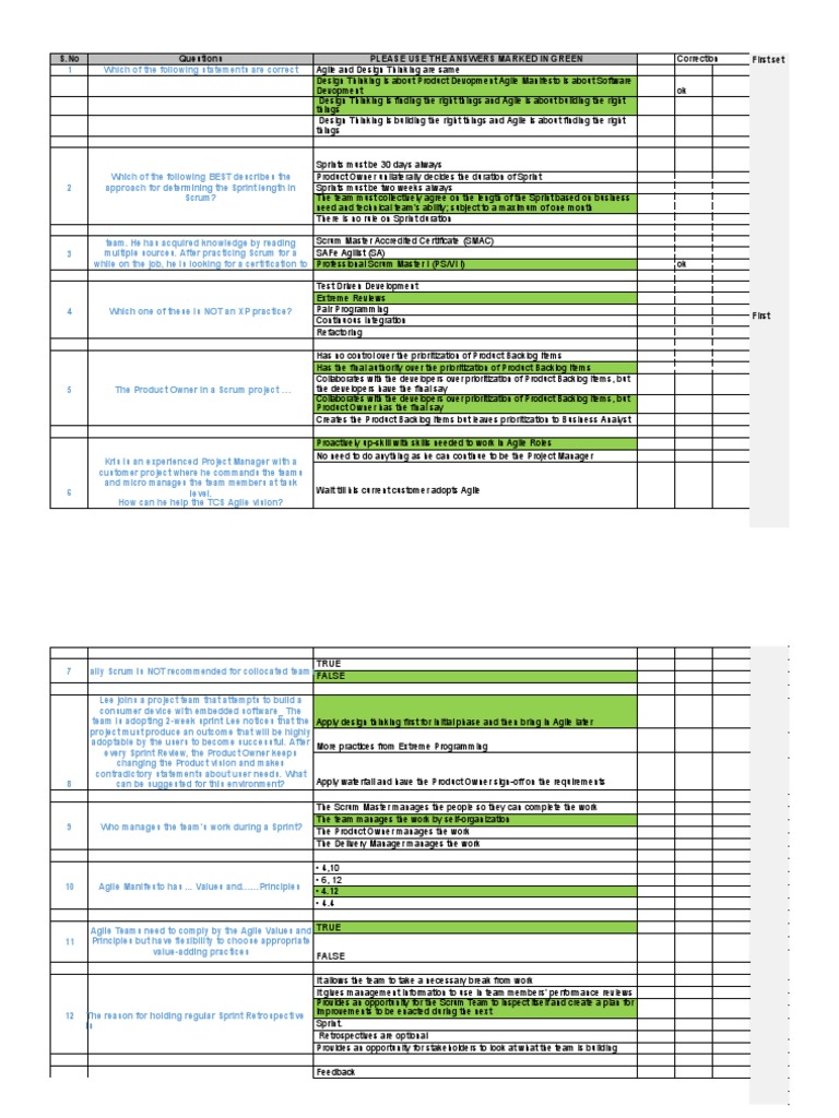 Agile Key With Answers Consolidatedpdf | PDF | Scrum (Software ...