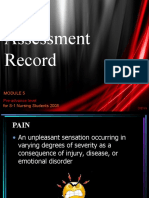 Slide 5 - Pain Assessment Record