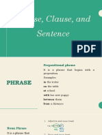 Understanding phrases, clauses, and sentences