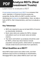 How To Analyse REITs (Real Estate Investment Trusts)