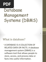 Database Management Systems (DBMS)