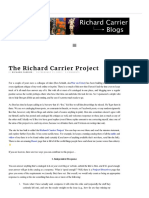 The Richard Carrier Project: War On Error