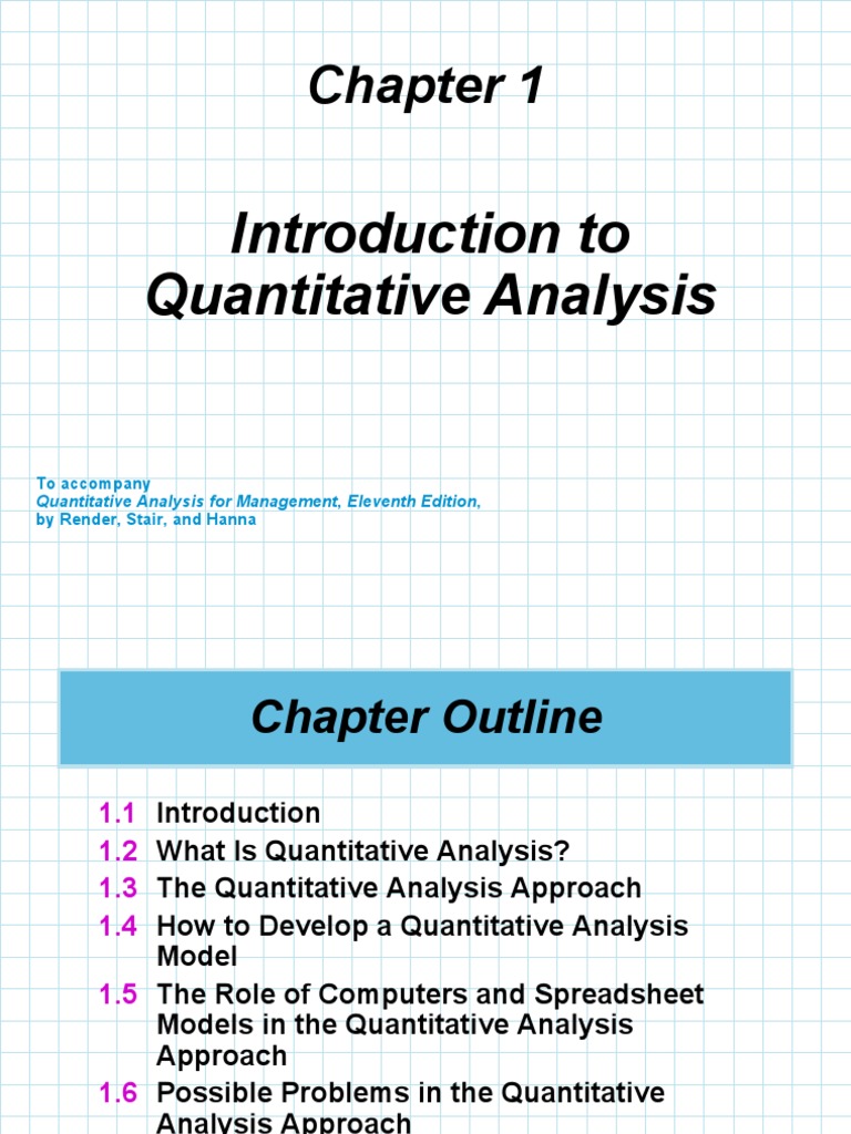 Introduction To Quantitative Analysis: To Accompany by Render, Stair ...