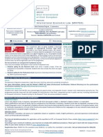 International Economic Law (MINTEC) : Droit International Et Droit Européen