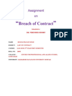 Assignment On Breach of Contract