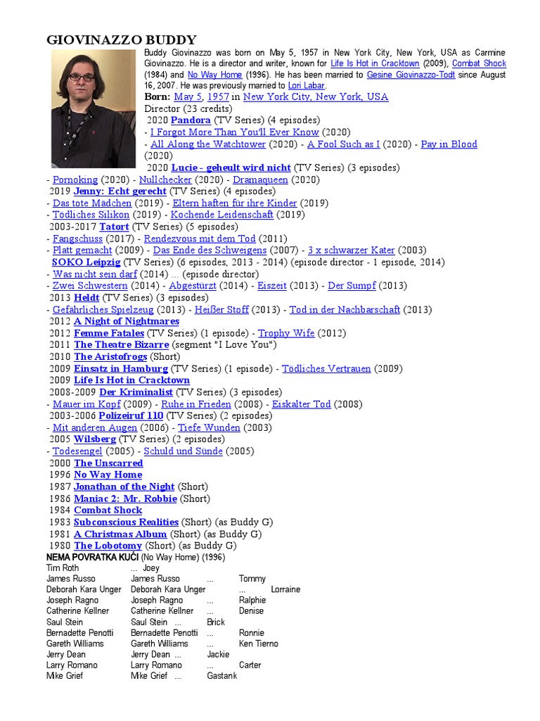 Giovinazzo Buddy PDF Violence