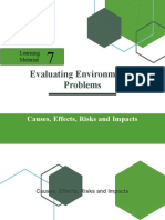 Evaluating Environmental Problems: Causes, Effects, Risks and Impacts