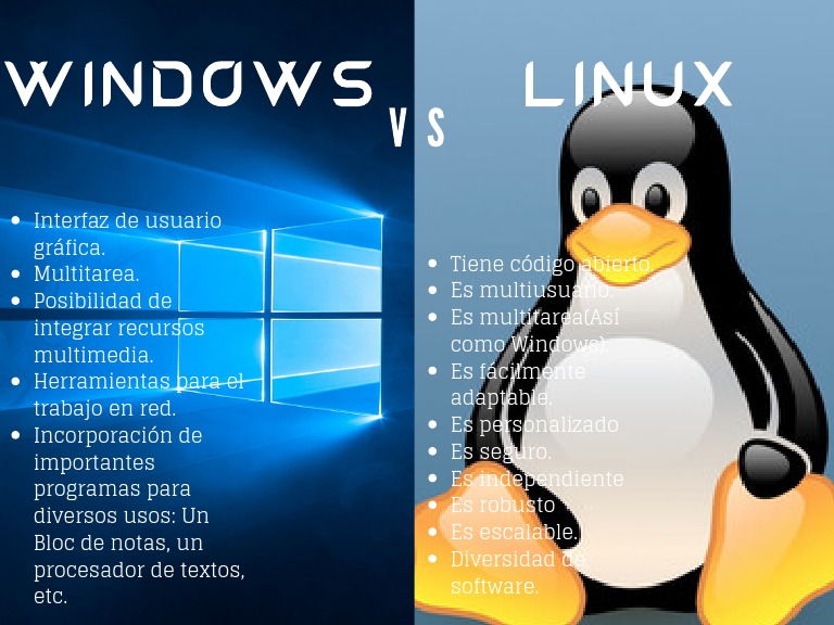 Comparativa entre Windows y Linux | PDF | Informática