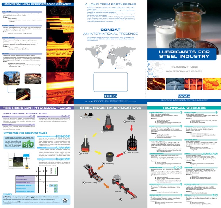 Lubricants For Steel Industry Condat PDF Lubricant Soft Matter