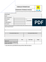 (UAA-03) Formulir Permintaan Perubahan Otorisasi Aplikasi