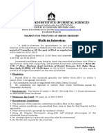 Maulana Azad Institute of Dental Sciences: Walk-in-Interview