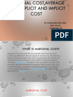 Understanding marginal cost, average cost, explicit and implicit costs